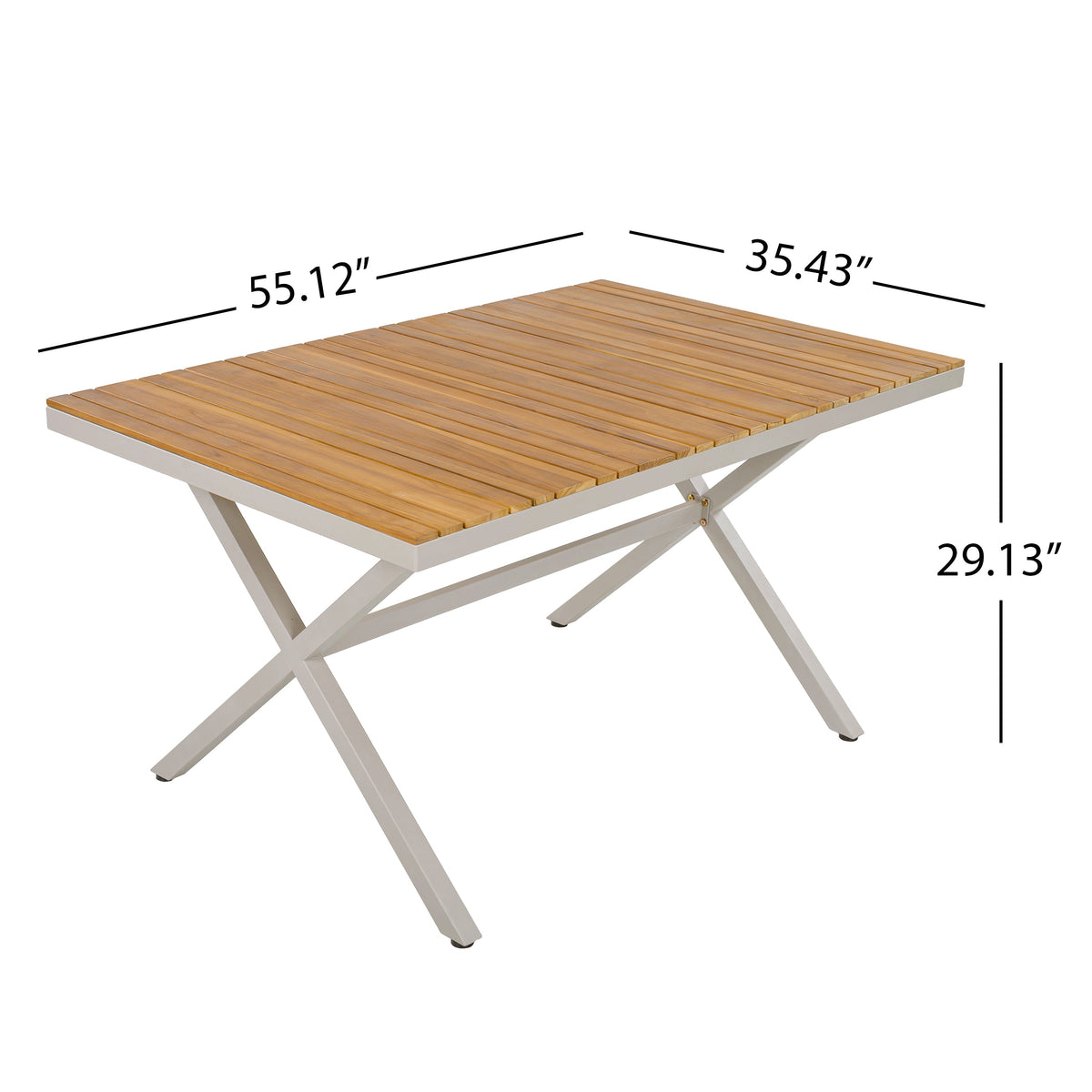Luxury 7-Piece Teak Outdoor Dining Set – Modern Patio Furniture with Wicker Chairs & Cushions