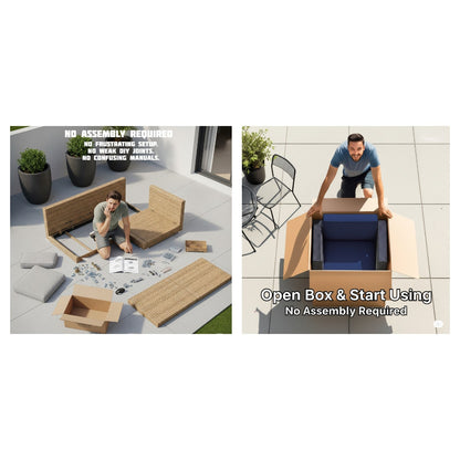 All-Weather Wicker 6-Person Outdoor Sofa Set