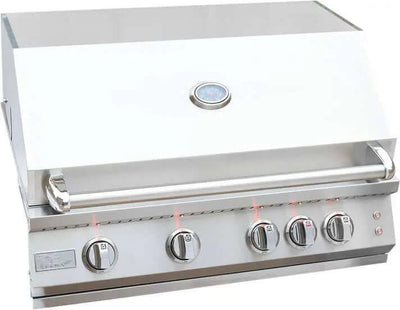 Kokomo Laser Cut Grate 32In Professional Built in Gas Grill 4 Burner/Back Burner, Lifetime warranty
