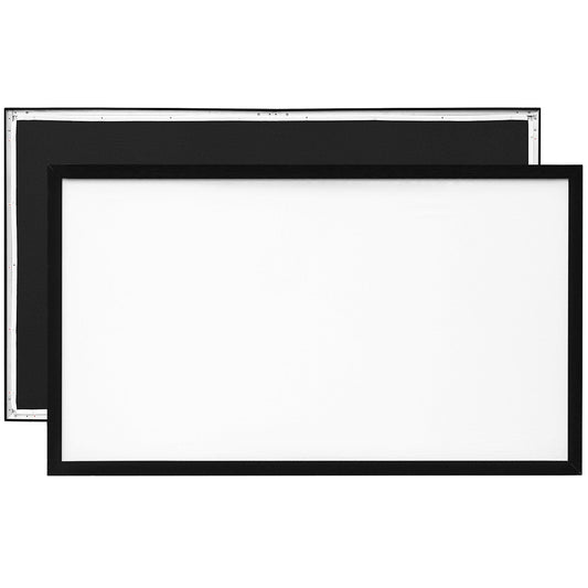 Two black rectangular frames on a white background