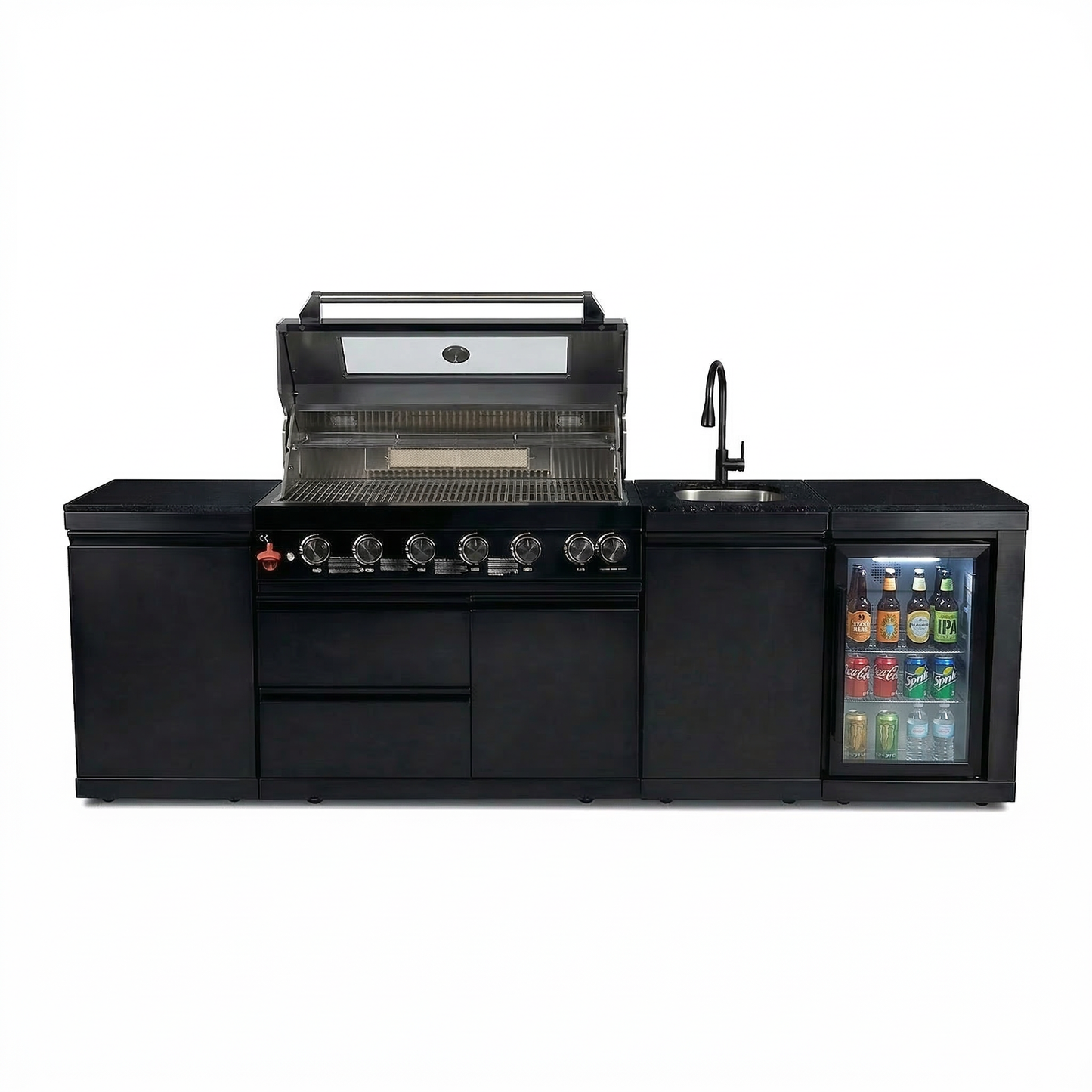Deluxe Stainless Steel 6-Burner Outdoor Kitchen Grill