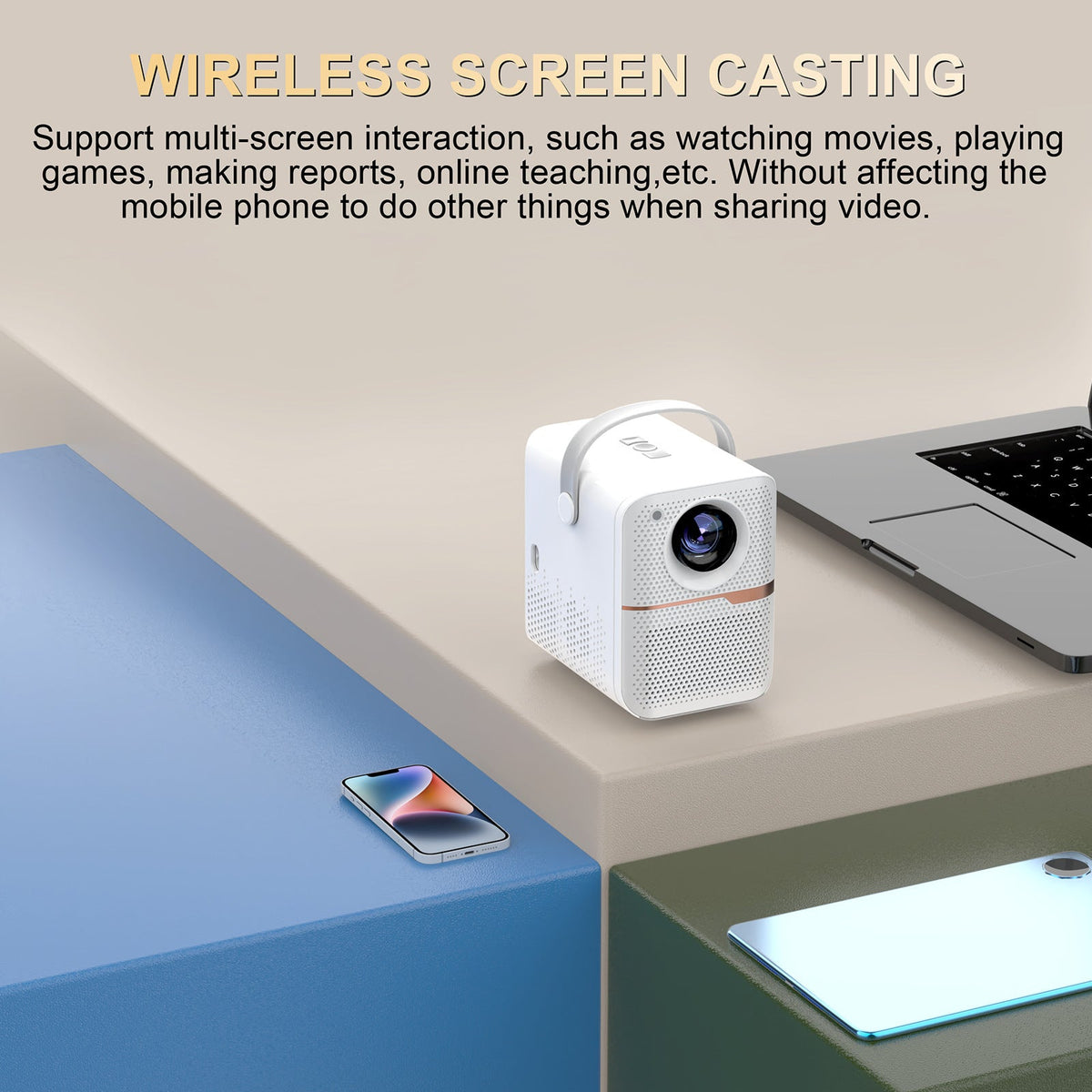 Household Mini Portable LCD Projector P10 Android Projector Outdoor Use