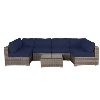 All-Weather Wicker 6-Person Outdoor Sofa Set